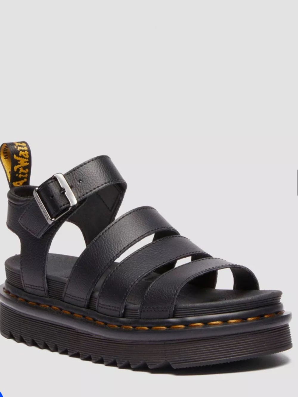 Dr. Marten BLAIRE Athena Leather Strap Sandals in black